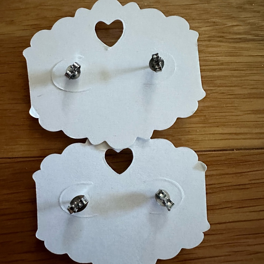 Blushing Owl Company two pairs of sparkling spec stud earrings. Never worn. - Picture 2 of 4